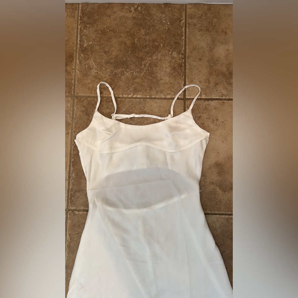 NWOT White Maxi Cocktail Dress Size M - Picture 7 of 9